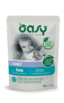 Вологий корм для котів OASY CAT Wet Adult Тунець 0.085 кг 3017345659OA фото