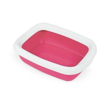 Туалет для кішок з рамкою BETA SMALL RED 43*31*12 BETA SMALL ЧЕРВОНИЙPI фото