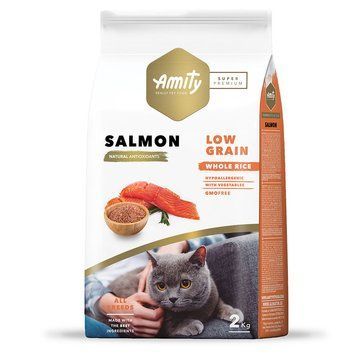 Сухий корм для дорослих котів, з лососем AMITY Super Premium Cat Salmоn 2 kg SP 915 SALM 2KGPI фото