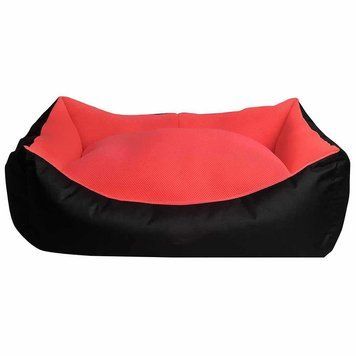 Диван для тварин DONDURMA, прямокутник, з бортиками, (чорний/корал) 95*70*22 см XL VR01//2162PI фото