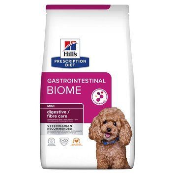 Сухий корм для собак малих порід Hill's PRESCRIPTION DIET Gastrointestinal Biome Mini при захворюваннях шлунково-кишкового тракту, з куркою, 1 кг 606424BAR фото