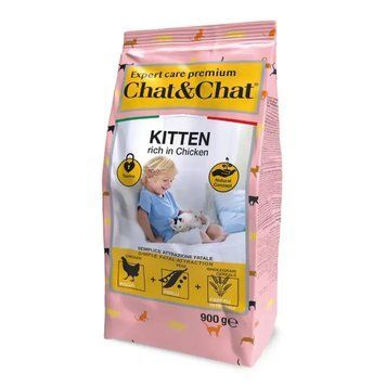 Сухий корм Gheda ChatChat Expert для кошенят з куркою 900 г повноцінне харчування з таурином GDA60776VS фото