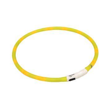 Світиться нашийник, LED, USB, силікон, жовтий, 40см C5020255PI фото
