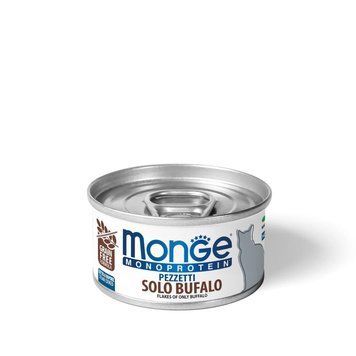 Корм для котів Monge Cat Wet MONOPROTEIN м'ясні пластівці буйвол 0.08 кг 70013826MG фото
