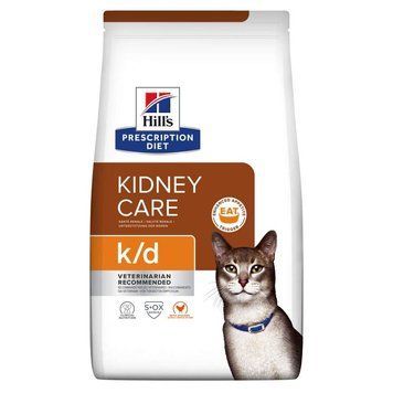 Сухий корм для котів Hill&rsquo;s PRESCRIPTION DIET k/d підтримання функції нирок, з куркою, 3 кг 605986BAR фото