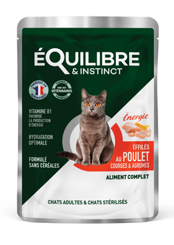 Вологий корм Equilibre Instinct Шматочки в соусі для дорослих і стерилізованих котів, мультипак 4 смаки, пауч, 85 г 7976BAR фото