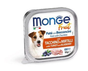 Корм для собак Monge Dog Wet FRUIT індичка з чорницею 0.1 кг 70013208MG фото