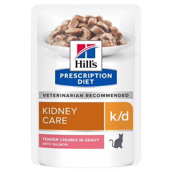 Вологий корм для котів Hill&rsquo;s PRESCRIPTION DIET k/d підтримка функції нирок, з лососем, пауч, 85 г 605665BAR фото