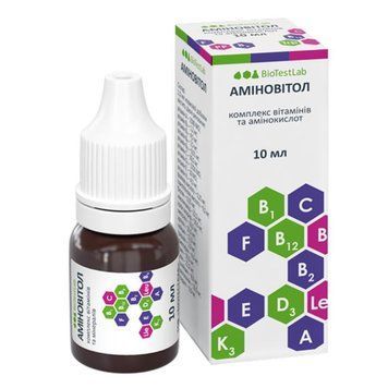 Вітамінний комплекс Аминовитол BioTestLab краплі оральні для тварин 10 мл BTL48050VS фото