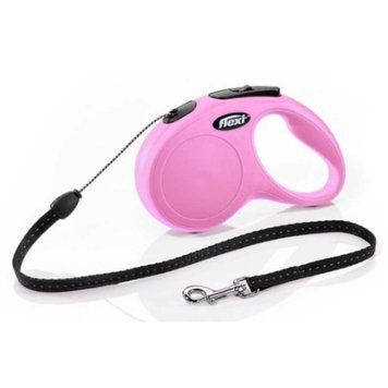 Рулетка FLEXI Classic M, 5м, до 20 кг, шнур, рожева C5055228PI фото