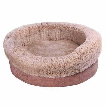 Лежак для тварини DONAT, круглий з м'якими бортиками (пудра) 65см 15 кг M VR01//1516PI фото