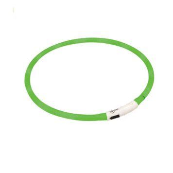 Нашийник що світиться, LED, USB, силікон, зелений, 40см C5158678PI фото