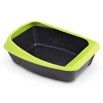 Туалет для кішок з рамкою VIRGO DARK GREY/GREEN 52*39*20 S08070107PI фото