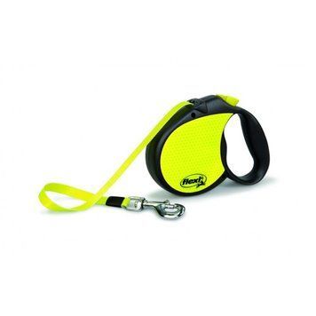 Рулетка FLEXI Neon, 5 м, до 50 кг, стрічка, чорна з жовтим (1729) 428,73 - 1729PI фото