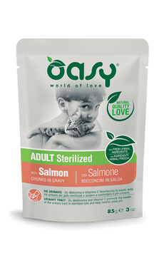 Вологий корм для котів OASY CAT Adult Sterilized лосось Вага: 0.085 кг 3017343808OA фото