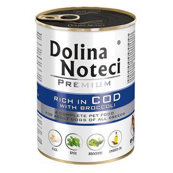 Консерва Dolina Noteci Premium для собак з тріскою та брокколі, 400 гр DN 400 (670)PI фото
