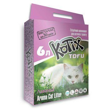 Наповнювач для котів KOTIX TOFU Lavender 6L KT0053PI фото