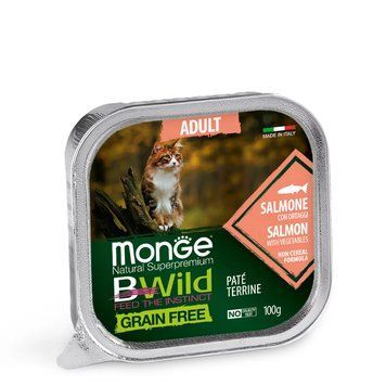 Корм для котів Bwild Cat Wet Grain Free Adult лосось з овочами 0.1 кг 70012881MG фото