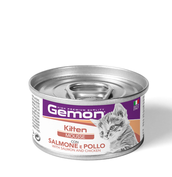 Корм для котів Gemon Cat Wet Kitten лосось та курка 0.085 кг 70301008MG фото