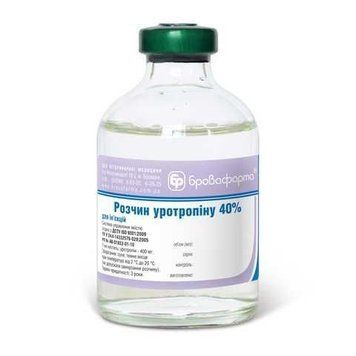 Розчин для ін'єкцій уротропіну 40% Бровафарма антисептик 50 мл BRO50156VS фото