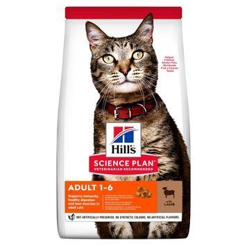 Сухий корм для дорослих котів Hill's SCIENCE PLAN Adult, з ягням, 0.3 кг 604065BAR фото