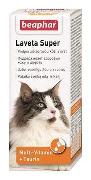 Кормовая добавка для кошек Beaphar Laveta Super от линьки и перхоти 50 мл BAR12524VS фото