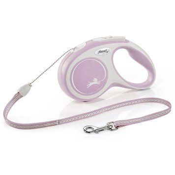 Рулетка FLEXI New Comfort Cord S, 5м, до 12кг, шнур, рожева (2809) C5055891PI фото