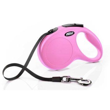 Рулетка FLEXI Classic S, 5м, до 15кг, стрічка, рожева (3235) C5055237PI фото