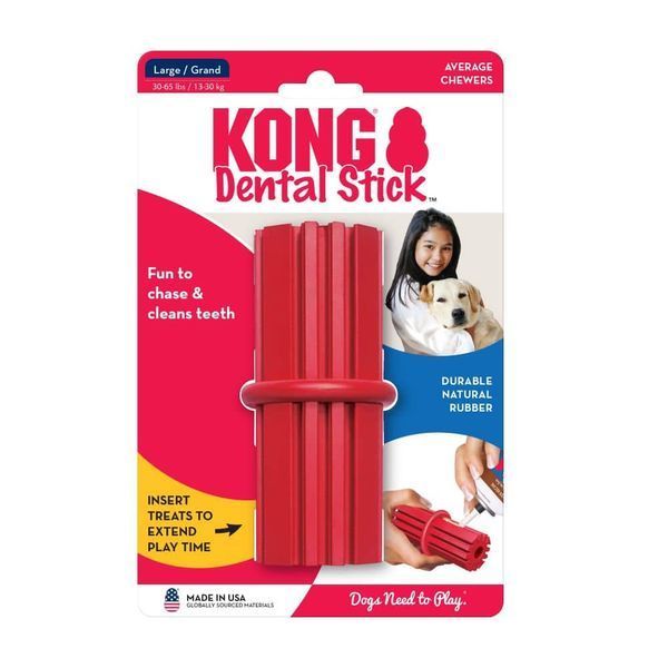 Іграшка KONG Dental Stick зубна паличка для собак середніх та великих порід, L 21123BAR фото