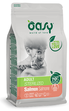 Сухий корм для котів OASY CAT LIFESTAGE Sterilized лосось 1.5 кг 3017348179OA фото