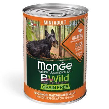 Корм для собак Bwild Dog Wet Grain Free Mini Adult качка гарбуз цукіні 0.4 кг 70012638MG фото