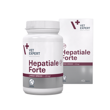 Харчова добавка Vet Expert Hepatiale Forte Large Breed для підтримання та захисту функцій печінки у собак великих порід, 40 таб. 208964BAR фото