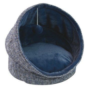 Будиночок для тварини з іграшкою CROCI Igloo Glam, складаний, синій, 44x44x48см C2178565PI фото