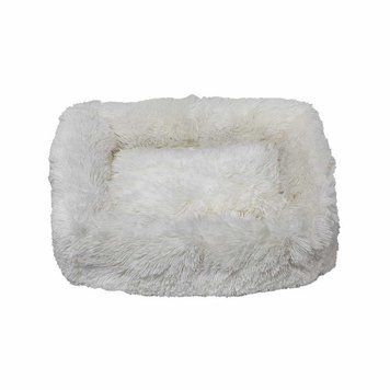 Лежак плюшевий для тварини PONCHIK ,прямокутний (білий) 78*60*22 см, 25 кг L VR01//0353PI фото