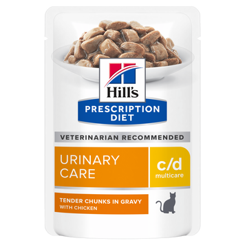 Вологий корм для котів Hill&rsquo;s PRESCRIPTION DIET c/d, догляд за сечовидільною системою, з куркою, пауч, 85 г 605601BAR фото
