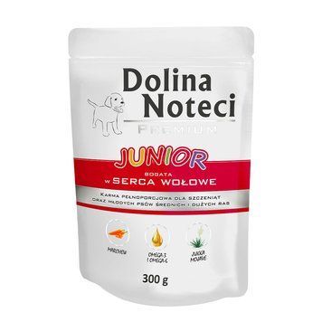 Пауч Dolina Noteci Premium для цуценят з яловичим серцем, 300 гр DN 300 (172)PI фото
