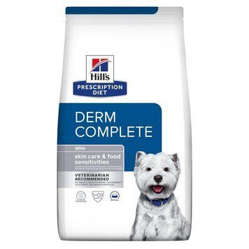 Сухий корм для собак Hill's PRESCRIPTION DIET Derm Complete Mini малих порід при харчовій алергії та атопічному дерматиті, з рисом та яйцем, 1 кг 606429BAR фото