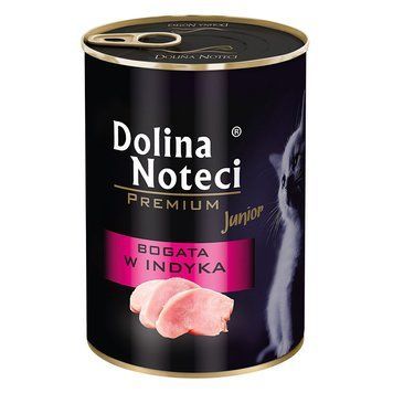 Конcерва для кошенят Dolina Noteci Premium м'ясні шматочки в соусі з індичкою, 400 гр DN 400 (763)PI фото