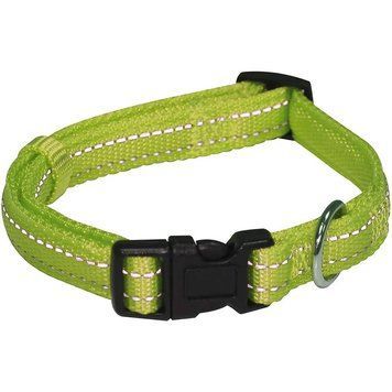 Нашийник SOFT REFLECTIVE світловідбиваючий, м'який, зелений, нейлон, 30-45х1,5см C5079871PI фото