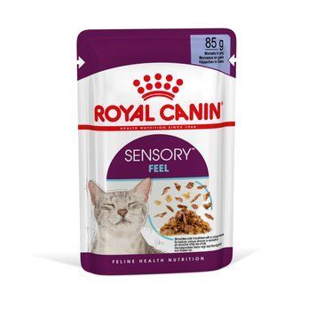 Вологий корм для дорослих котів ROYAL CANIN SENSORY FEEL JELLY шматочки у желе 85г, стимулює відчуття корму 15290010RY фото
