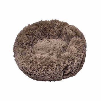 Лежак плюшевий для тварини PONCHIK, круглий (коричневий) 98 см 35кг XL VR03//8010PI фото
