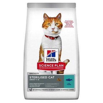 Сухий корм для дорослих стерилізованих котів Hill&rsquo;s SCIENCE PLAN Adult Sterilised Cat Tuna, з тунцем, 3 кг 607283BAR фото