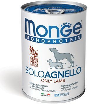 Корм для собак Monge Dog Wet SOLO 100% ягня 0.4 кг 70014236MG фото