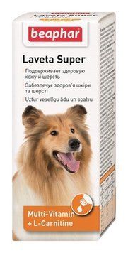 Кормовая добавка для собак Beaphar Laveta Super от линьки для здоровой кожи 50 мл BAR12554VS фото