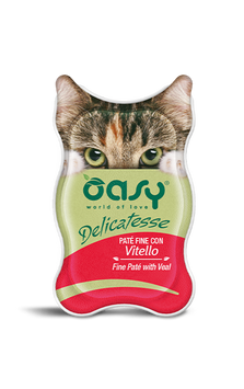 Вологий корм для котів OASY CAT Телятина Вага: 0.085 кг 3017342245OA фото