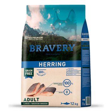 Сухий корм для дорослих собак cередніх та великих порід, з оселедцем BRAVERY Herring 12kg 0609 BR HERR ADUL L_ 12KGPI фото