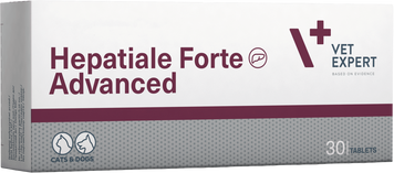 Харчова добавка Vet Expert Hepatiale Forte Advanced для підтримання та захисту функцій печінки у котів і собак, 30 таб. 208971BAR фото