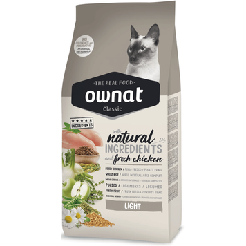 Сухий корм Ownat Classic Light, для дорослих котів схильних до набору зайвої ваги, з куркою, 1.5 кг 16198BAR фото
