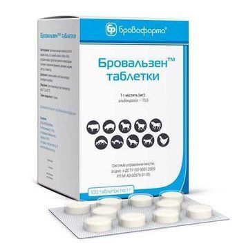 Бровальзен таблетки Бровафарма 7,5% антигельминтное средство 100 таблеток BRO50310VS фото