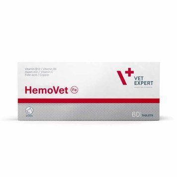 Харчова добавка Vet Expert HemoVet Легкозасвоюване гемове залізо для собак, 60 табл. 46282BAR фото